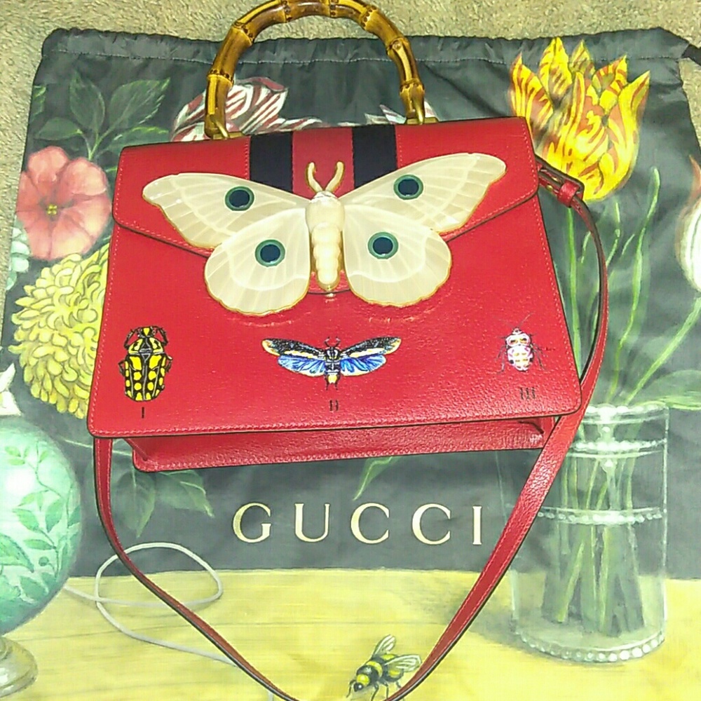 Gucci Red Moth bag